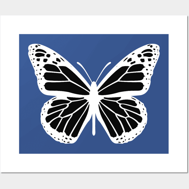 black and white butterfly 1 Wall Art by vaeiolo